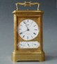 French carriage clock signed Bourdin Horloger, calendar, grande sonnerie, Paris 1840-50.
